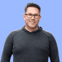 nick blue background